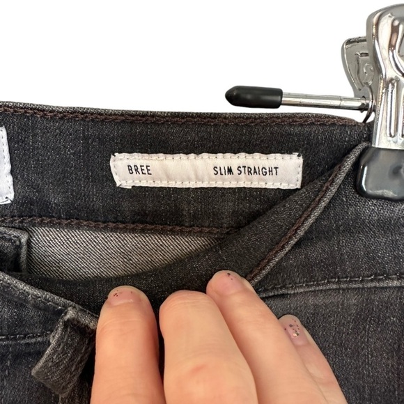 Edwin Bree High Waist Raw Hem Straight Leg Jeans 25 - Picture 6 of 9